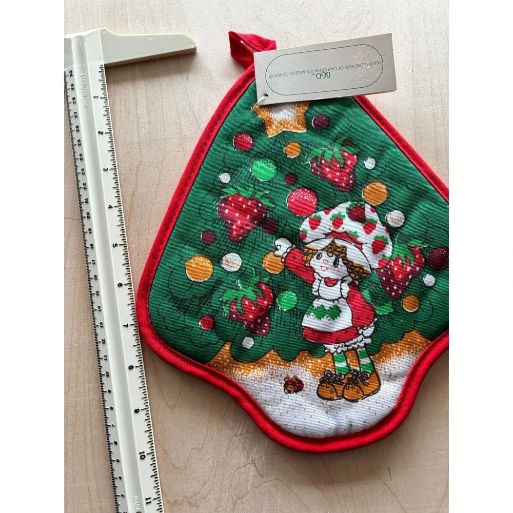 Vintage Strawberry Shortcake Pot Holder Hot Pad Quilted Christmas Tree NWT 1980